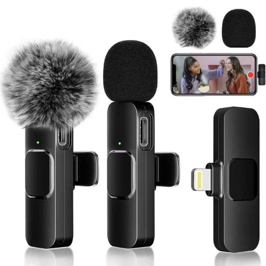 LISM Wireless Lavalier Microphones Two Pack Clip-On For iPhone Android