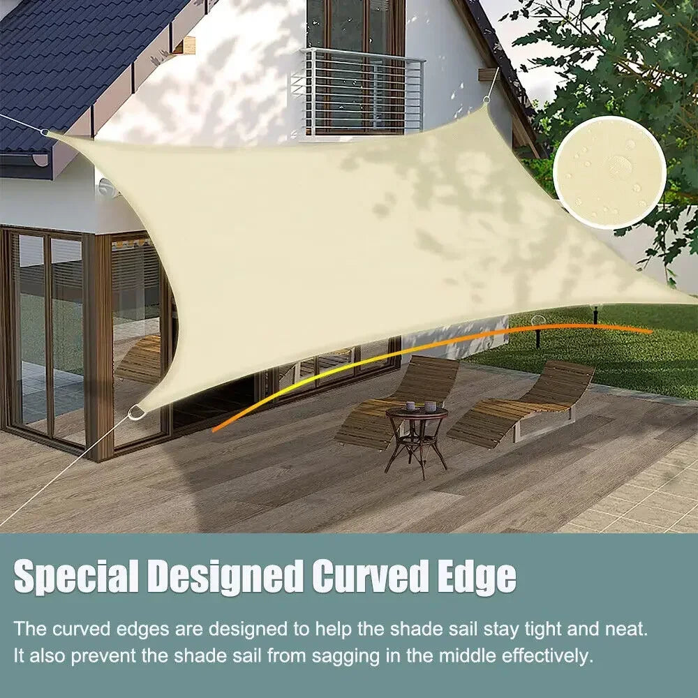 Waterproof Sun Shelter Sunshade Protection Shade Sail Awning Camping Shade Cloth Large For Outdoor Canopy Garden Patio 40%OFF
