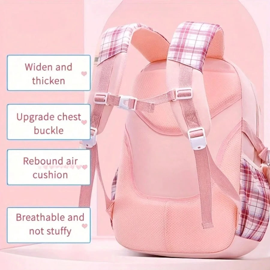 Backpack Student Backpack With Multiple Pockets, Large Capacity, Breathable And Lightweight Schoolbag With Reflective Strips