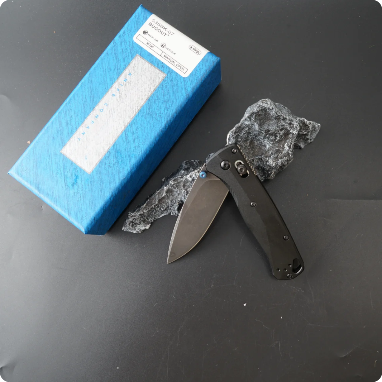 M390 Black steel + aircraft-grade aluminum handle, tactical EDC folding knife, durable and hard-wearing knife for outdoor use, g