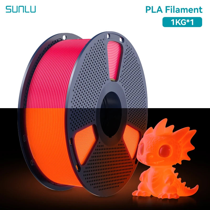 SUNLU PLA Glow in Dark PLA Filament Neatly Wound Luminous 1.75mm 1KG/Roll Fit Most FDM 3D Printer Fast Shipping EU Warehouse