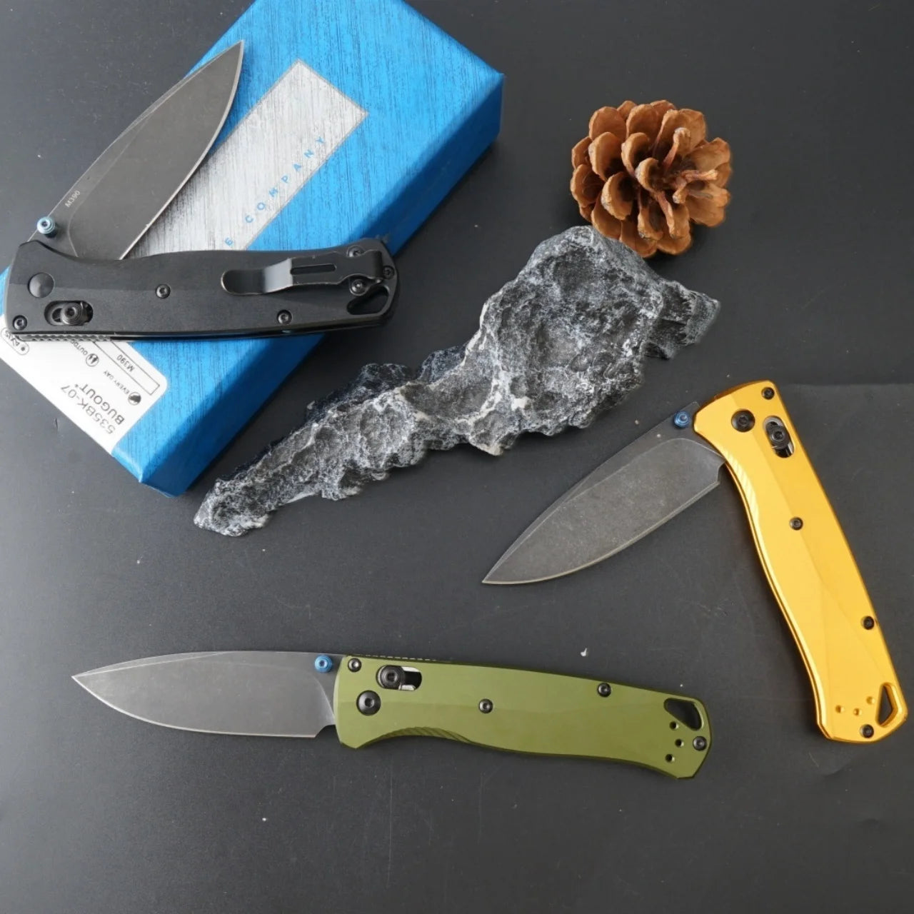 M390 Black steel + aircraft-grade aluminum handle, tactical EDC folding knife, durable and hard-wearing knife for outdoor use, g