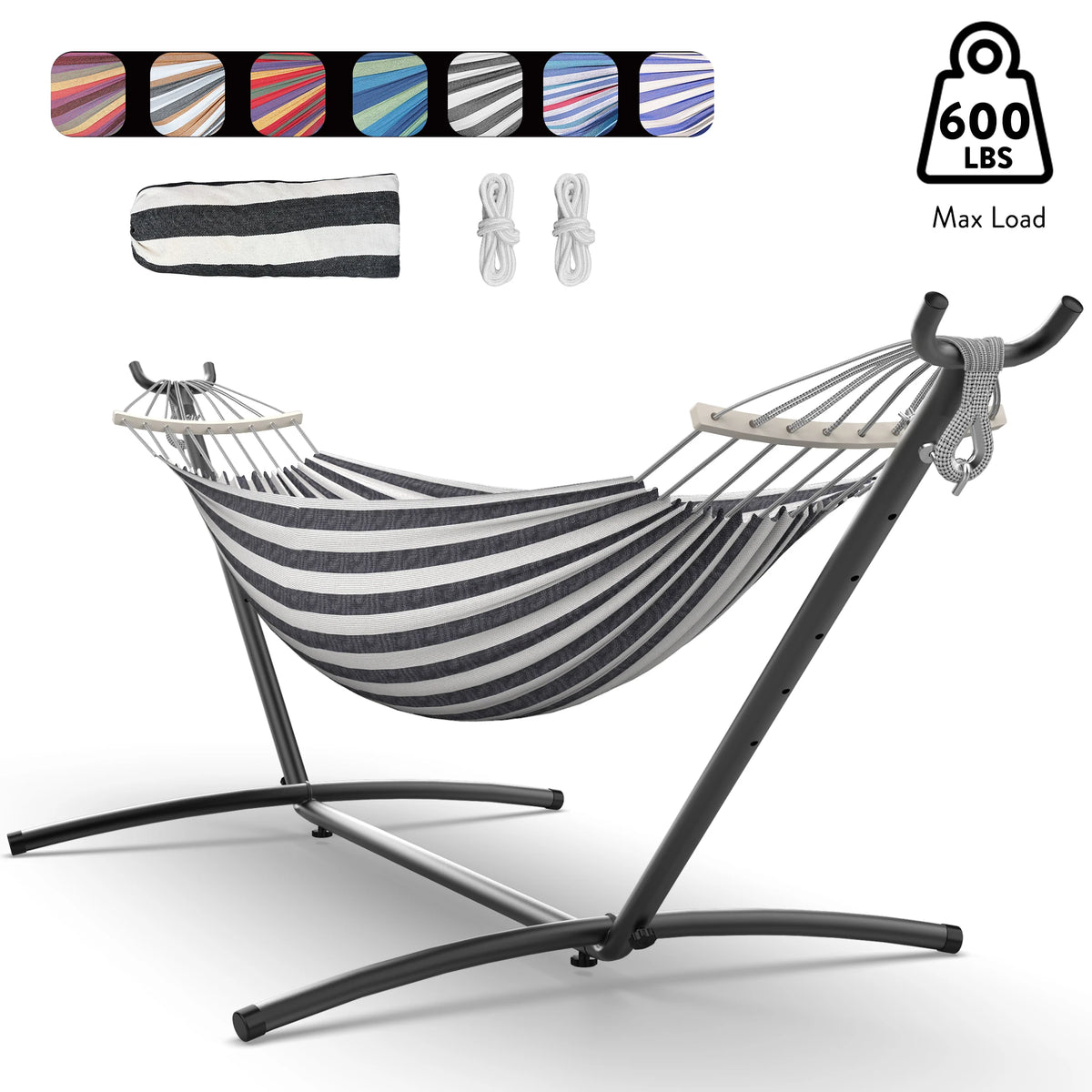 GYROOR Adjustable Outdoor Stand Hammock With Storage Bag