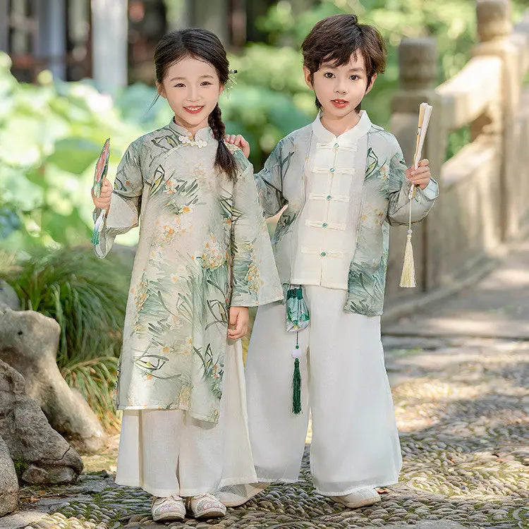Chinese Hanfu Children Clothing Cosplay Performance Costume Kids Clothes Ethnic Style Children's Sets Girl Suit Two Piece Boy