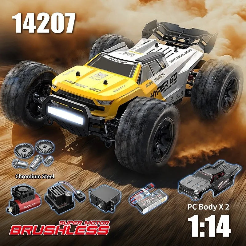Rc Car 4x4 Rc Toys Rc Offroad 58 KM/H Truck RC 4WD Electric 3S High-Speed Brushless Control Car For Adult Shipping From US HYPER GO MJX 12212 1:12