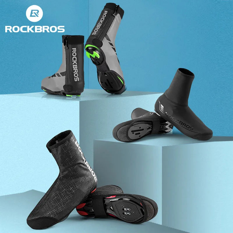 ROCKBROS Cycling Shoes Cover Reflective Dustproof Waterproof Overshoes Bicycle Locking Shoes Protector MTB Road Bike Shoes Cover