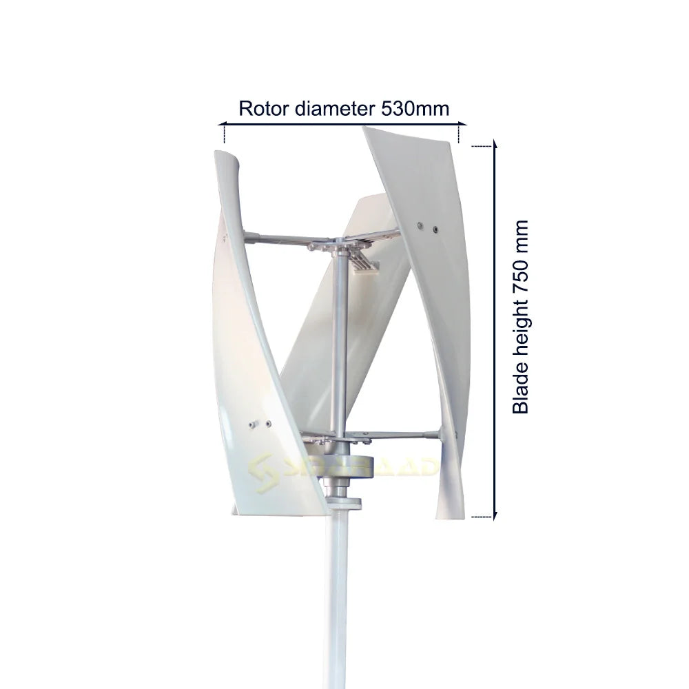 5000W 10000W Vertical Wind Turbine  12V/24V/48V Low Noise Free MPPT Controller Duty-Free Delivery In Poland