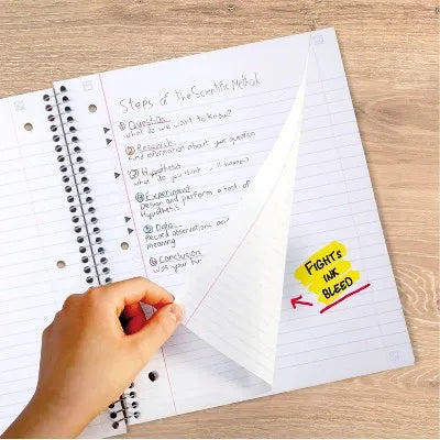 Black Notebook 8"x10.5" for School, Office and Note Taking