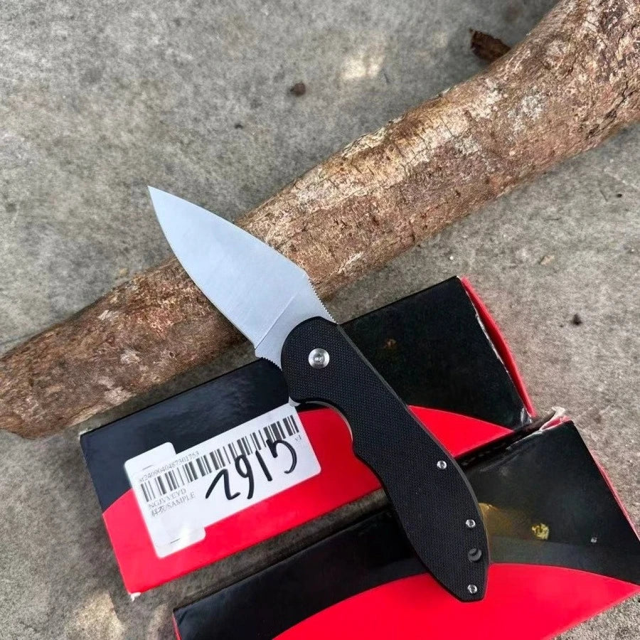 C172 Folding Knife OnLightweight Folding Knife with Fiber Construction, 8" V-Grind Blade & Clip Point Tip - Self-Locking Safety Mechanism, Ergonomic Non-Slip Grip, Compact EDC Pocket Knife for Camping, Fishing, Outdoor Surviv