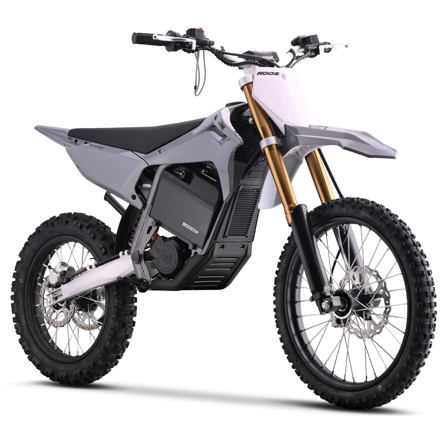 KOOZ HP131E-L 72V 8000W Pro Electric Dirt Bike for Adults,3 Speed Modes Electric Motorcycle Up to 56 MPH with 19"/16" Tires.