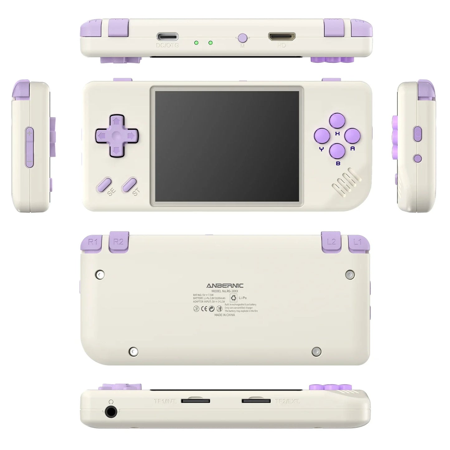 ANBERNIC RG28XX Handheld Game Console 2.83'' IPS Screen Video Output Portable Video Player Ebook Reader Player Gifts Mini