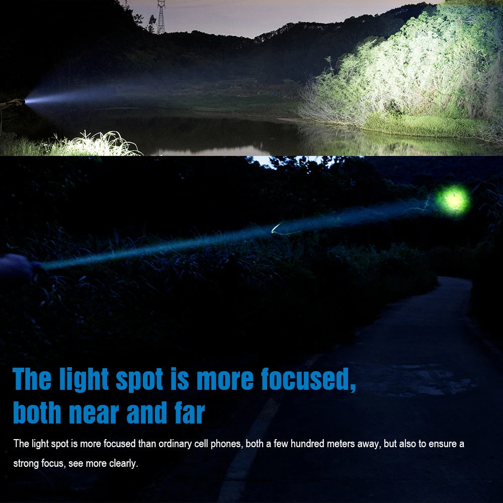 Trustfire T30R 1100M Tactical Flashlight 460Lumen La-ser High Power Led USB Flashlight 18650 Rechargeable Self Defense Torch