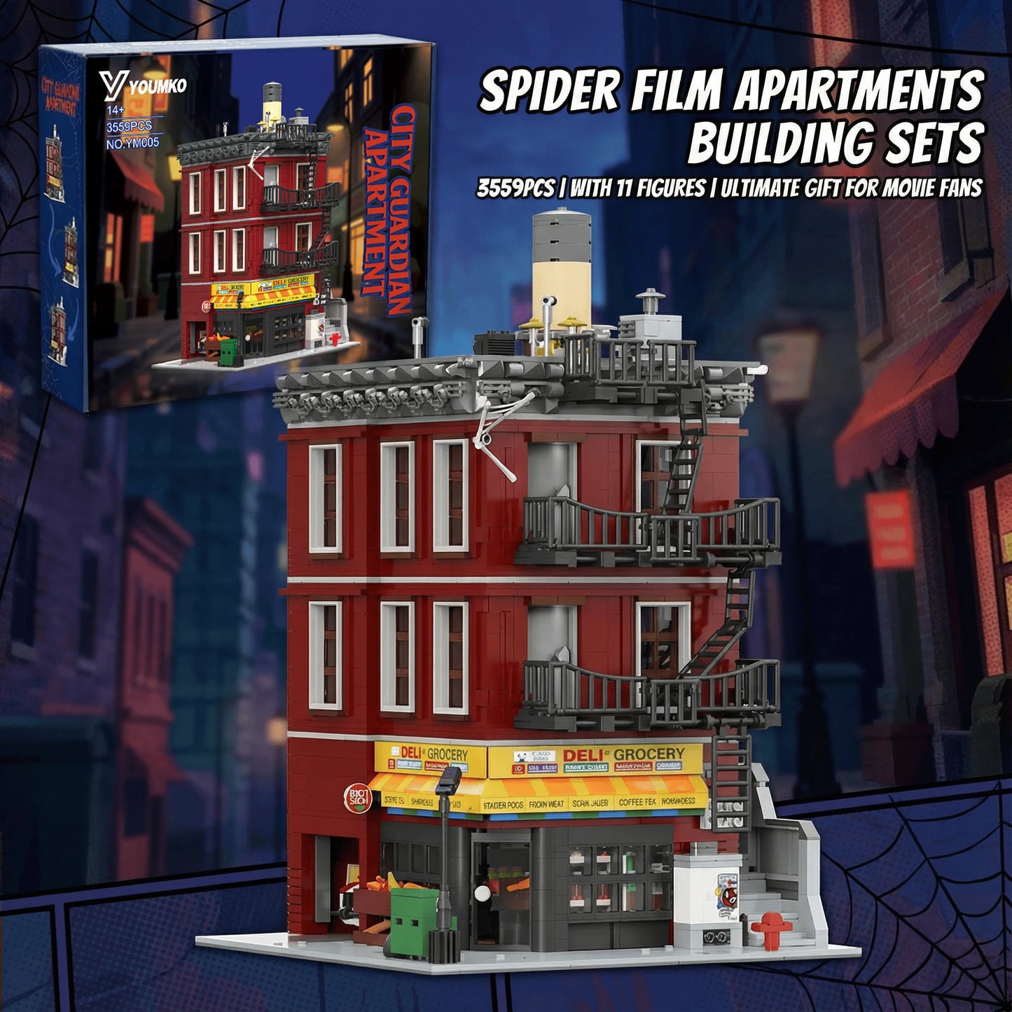 Movie Hero Architecture Series Building Sets Film Architecture Modular Building Block Assembly Model Adult Toy Collectible Gifts