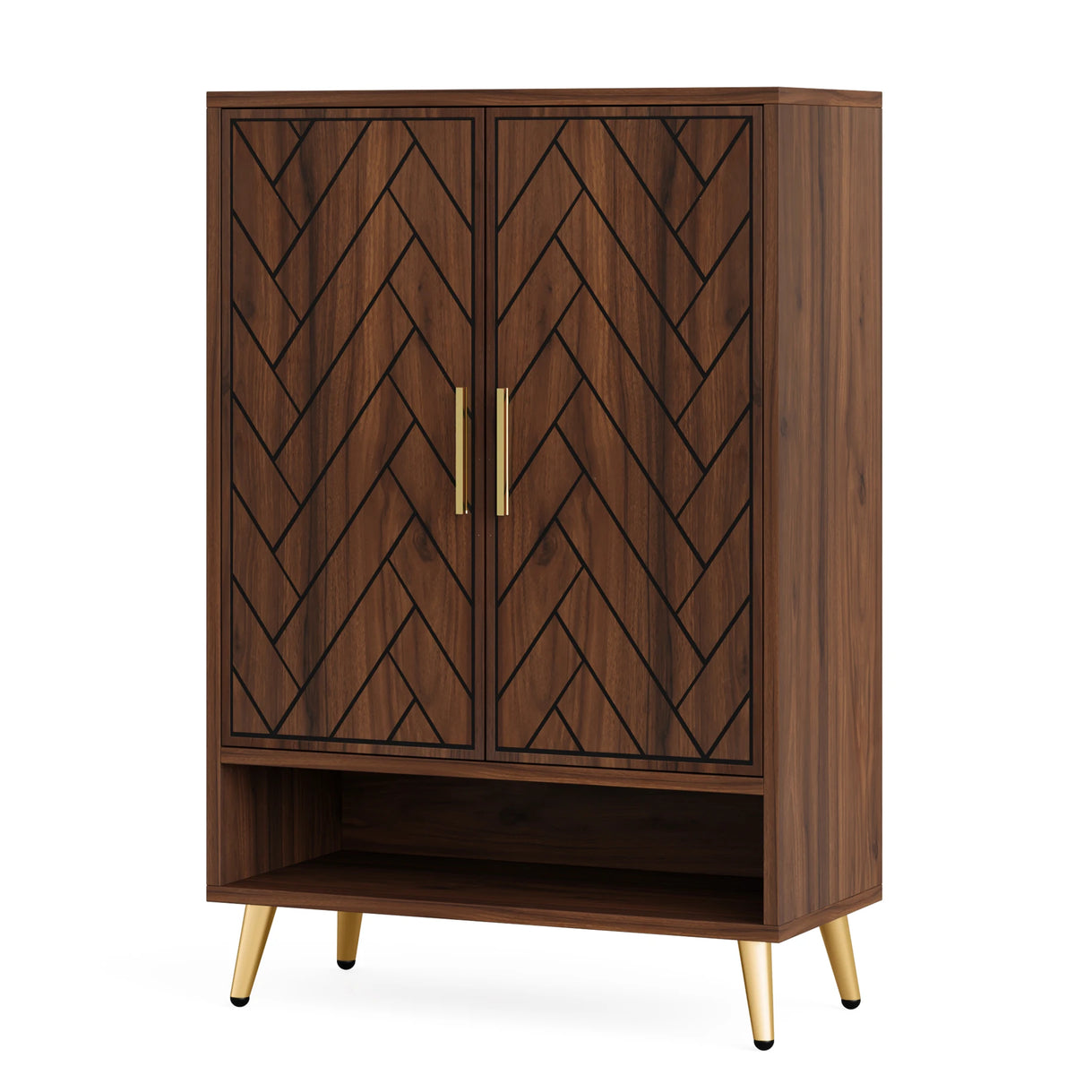 Tribesigns 6 Tier Wooden Shoe Cabinet With Adjustable Shelves