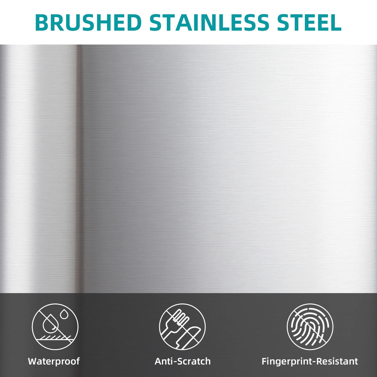 20/50L Stainless Steel Kitchen Trash Can Soft-Close Lid - Removable Inner Bucket  Hands-Free Step Pedal,Rectangular Wastebasket for Kitchen, Office, Bathroom, Bedroom