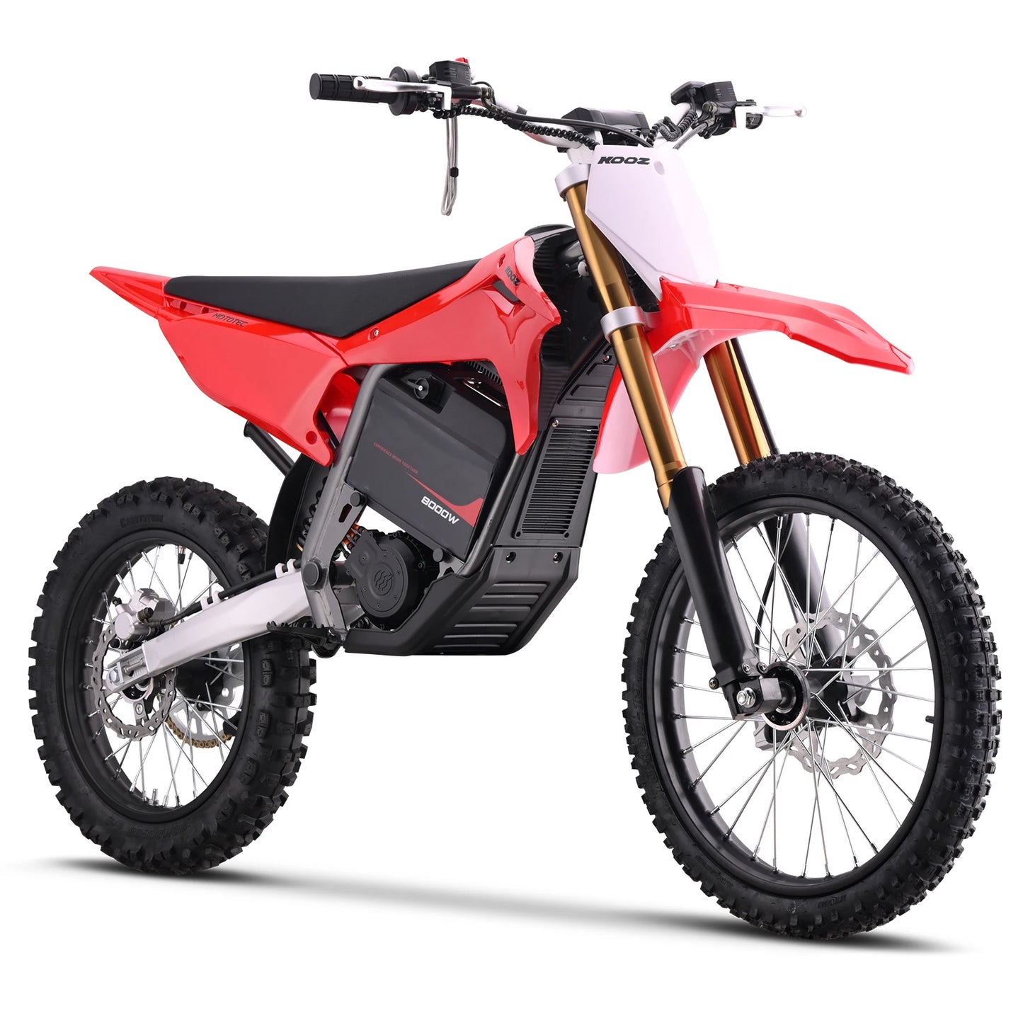 KOOZ HP131E-L 72V 8000W Pro Electric Dirt Bike for Adults,3 Speed Modes Electric Motorcycle Up to 56 MPH with 19"/16" Tires.