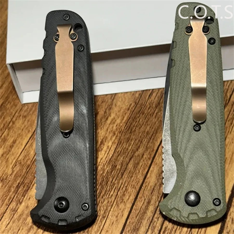 BM 4300 Folding Knife G10 Handle Wilderness Exploration, Hunting, Tactical Combat, Ergonomic Handle, EDC Multi-functional Knives