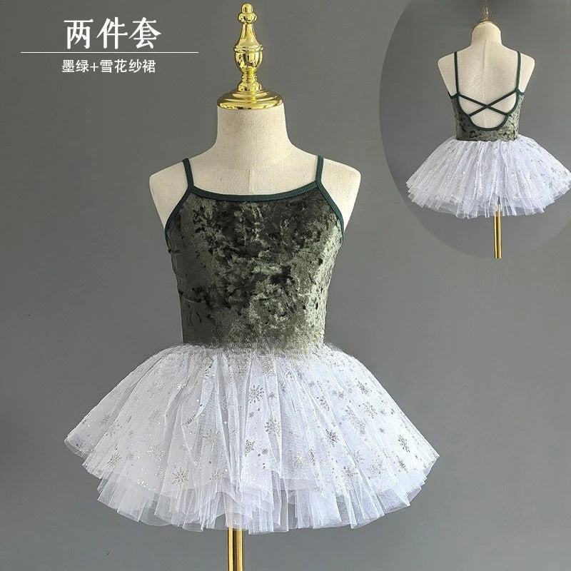 Girl's Gymnastics Leotard Ballet Training Suit Kids Jumpsuits Summer Ballet Outfits Leotards for Girls Clothing Children's Sets