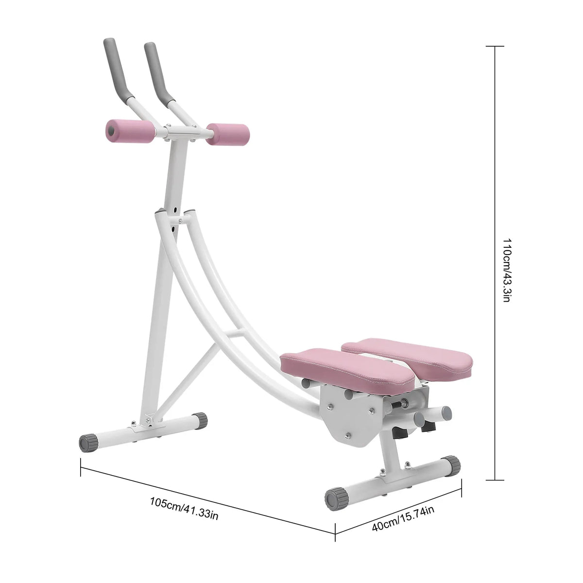 Foldable Ab Machine With LED Display Core Workout Waist Cruncher