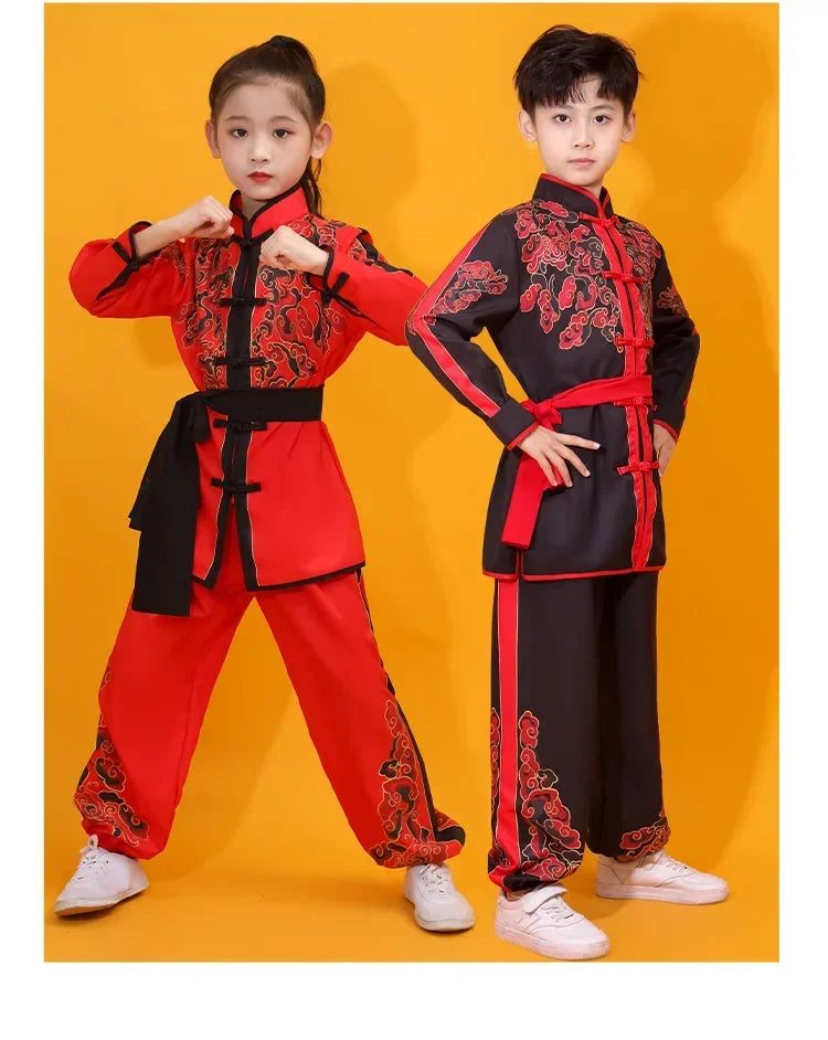 Chinese Kung Fu Uniform Children Wushu Sets Baby Martial Arts Costumes Girl Suit Perform Outfit Kids Clothes Boy Tai Chi Set