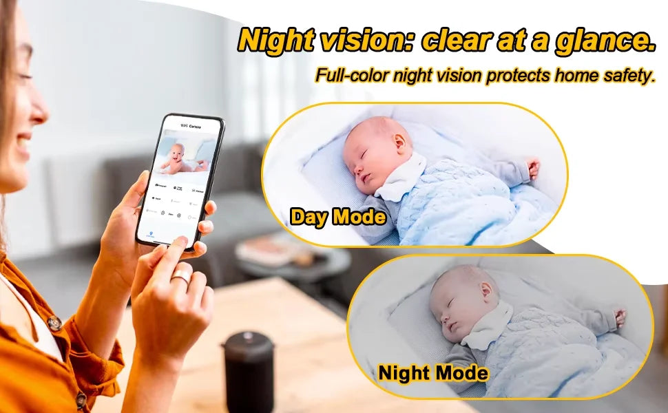 SV06 Only 0.9 inch Camera with Audio/Video Small Cameras for Home Indoor Use Cam Night Vision and Motion Detection