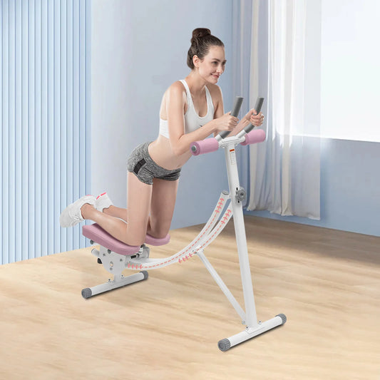 Foldable Ab Machine With LED Display Core Workout Waist Cruncher