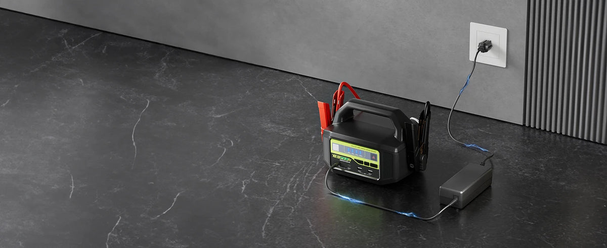 YESPER 12V/24V 6000A Car Jump Starter: 36400mAh Power Station + 3-Mode LED, for Gas/Diesel Engines, Cars to Boats, -40°C~60°C