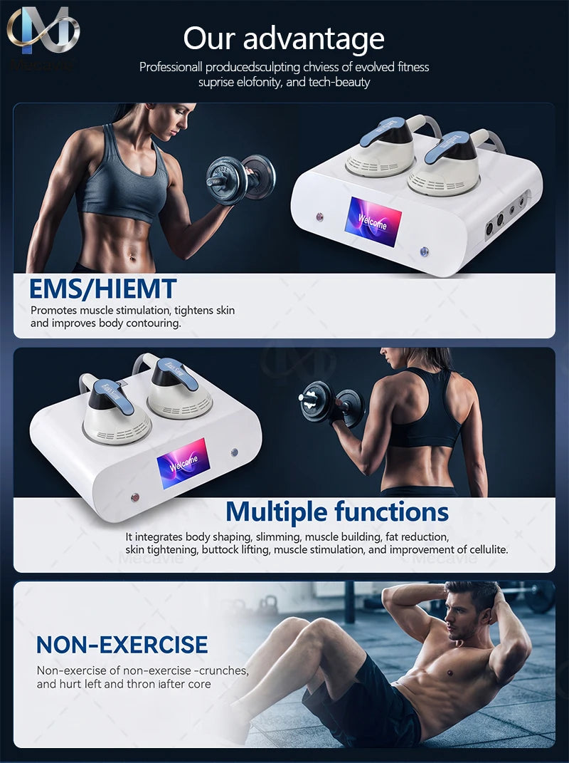 Vibration Pulse Electromagnetic Body Shaping HIEMT EMSnova RF High Intensity Professional Muscle Growth And Fat Burning Machine