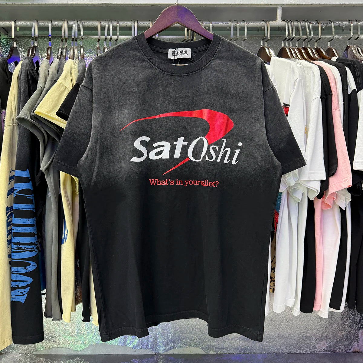 Free shipping New Satoshi Nakamoto Lost Boys T-shirt Printed with Washed Oversized 100% cotton Men Women T-shirts Y2K Fashion streetwear