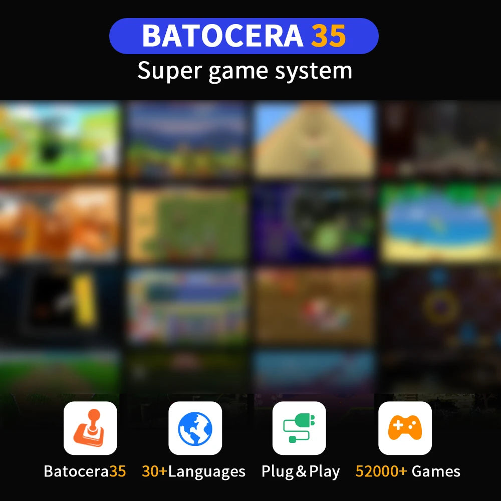 JMachen External 2T Game HDD Batocera 35 with 52000+Games For PS3/PS2/Wii/WiiU/DC/N64/MAME/SS Game Console for Windows PC/Laplop