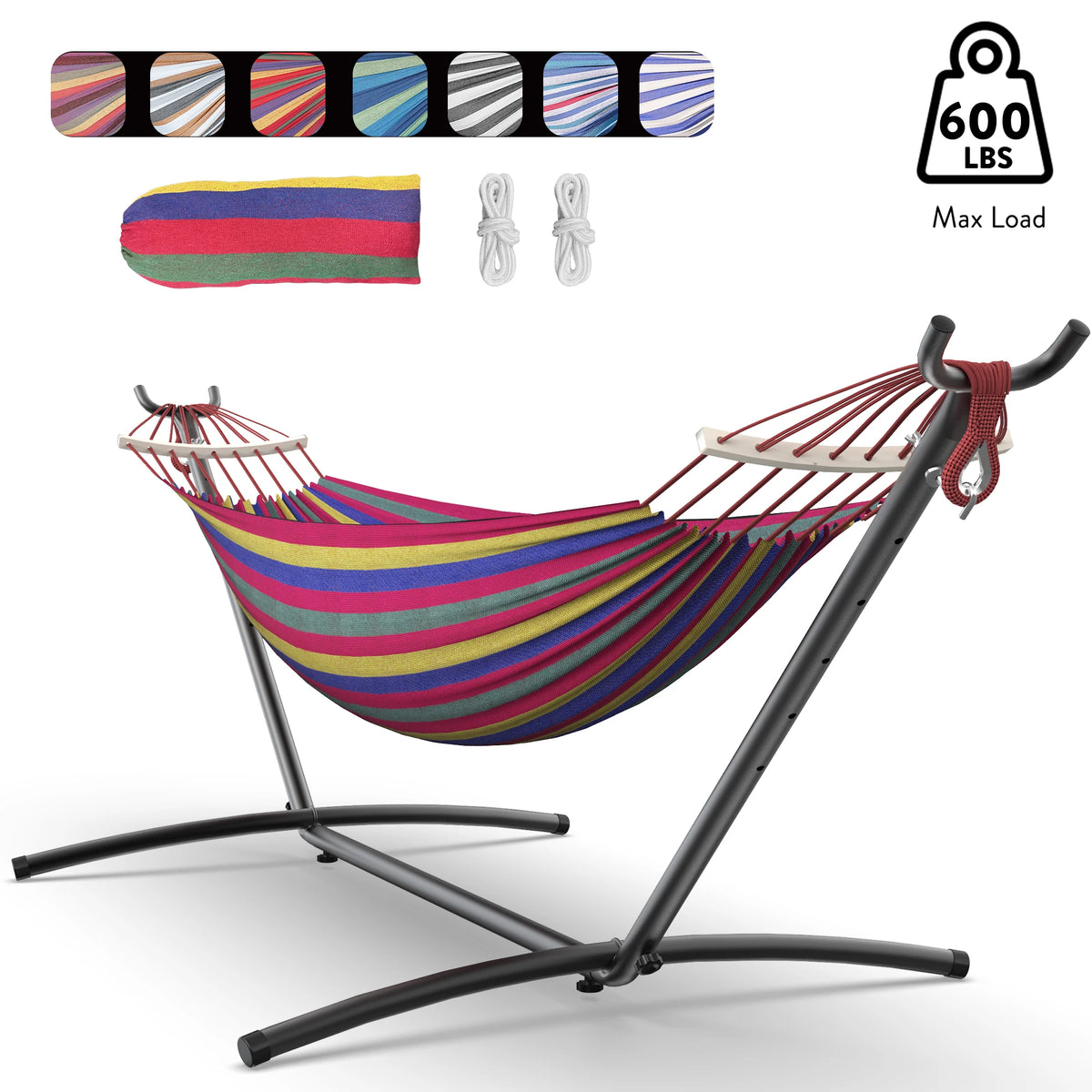 GYROOR Adjustable Outdoor Stand Hammock With Storage Bag