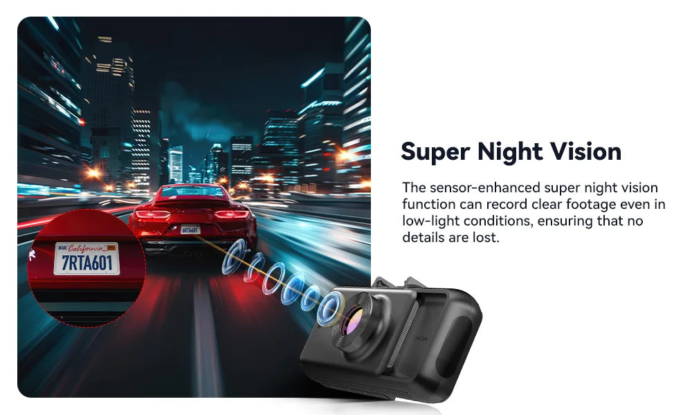 REDTIGER A6 3 Cameras Front/Cabin/Rear Cam 4K Dash Cam Built-in 5.8Ghz WiFi GPS Car DVR Night Vision Parking Monitor 3 Cameras