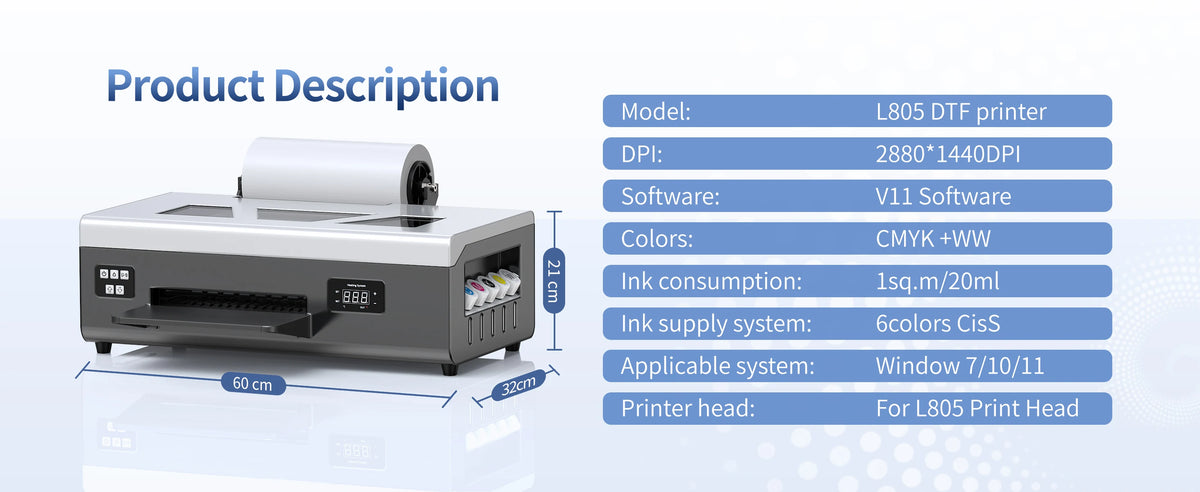 OYfame US EU Stock A3 A4 DTF Printer Impresora UV DTF A3 For Epson XP600 DTF Tshirt Printing Machine A3 For L805 UV DTF Printer