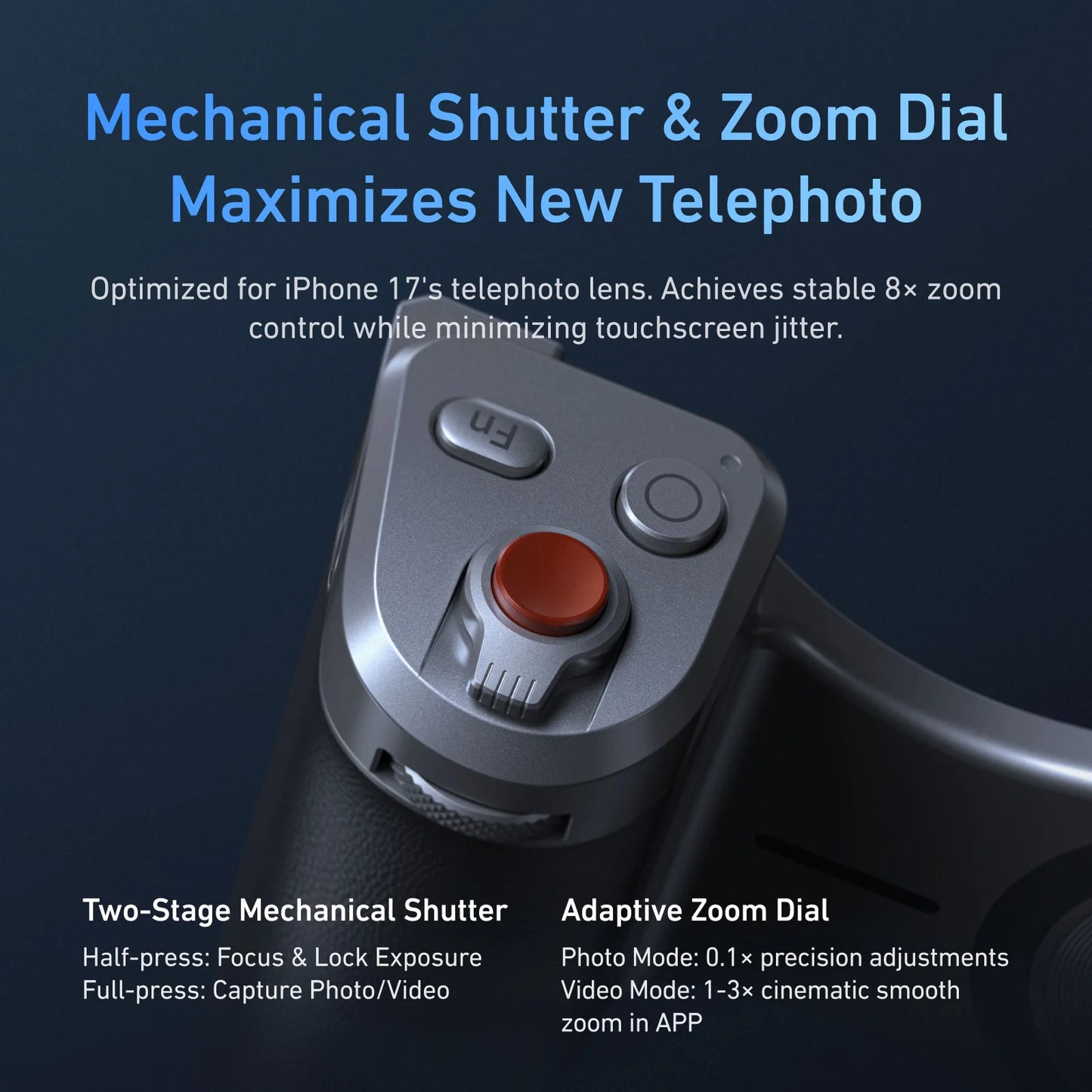 TELESIN Master Grip Set for iPhone17 Pro Pro Max Magnetic Phone Camera Hand Grip Holder 3200Mha Powerbank with Wireless Charging