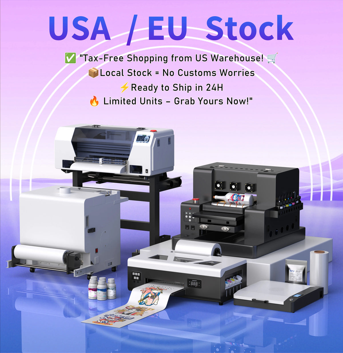 OYfame US EU Stock A3 A4 DTF Printer Impresora UV DTF A3 For Epson XP600 DTF Tshirt Printing Machine A3 For L805 UV DTF Printer