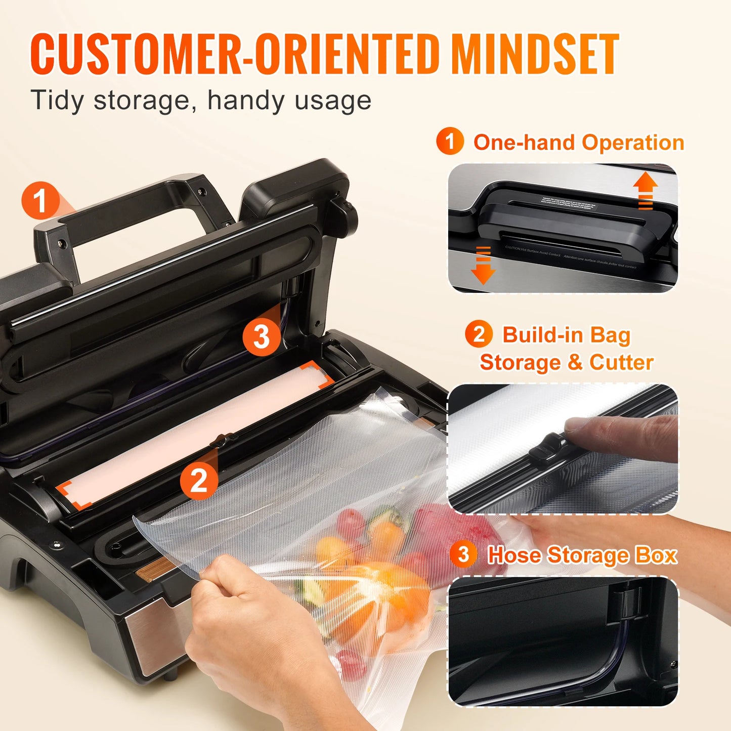 SucceBuy Vacuum Sealer Machine 130W 12V With Free Bags