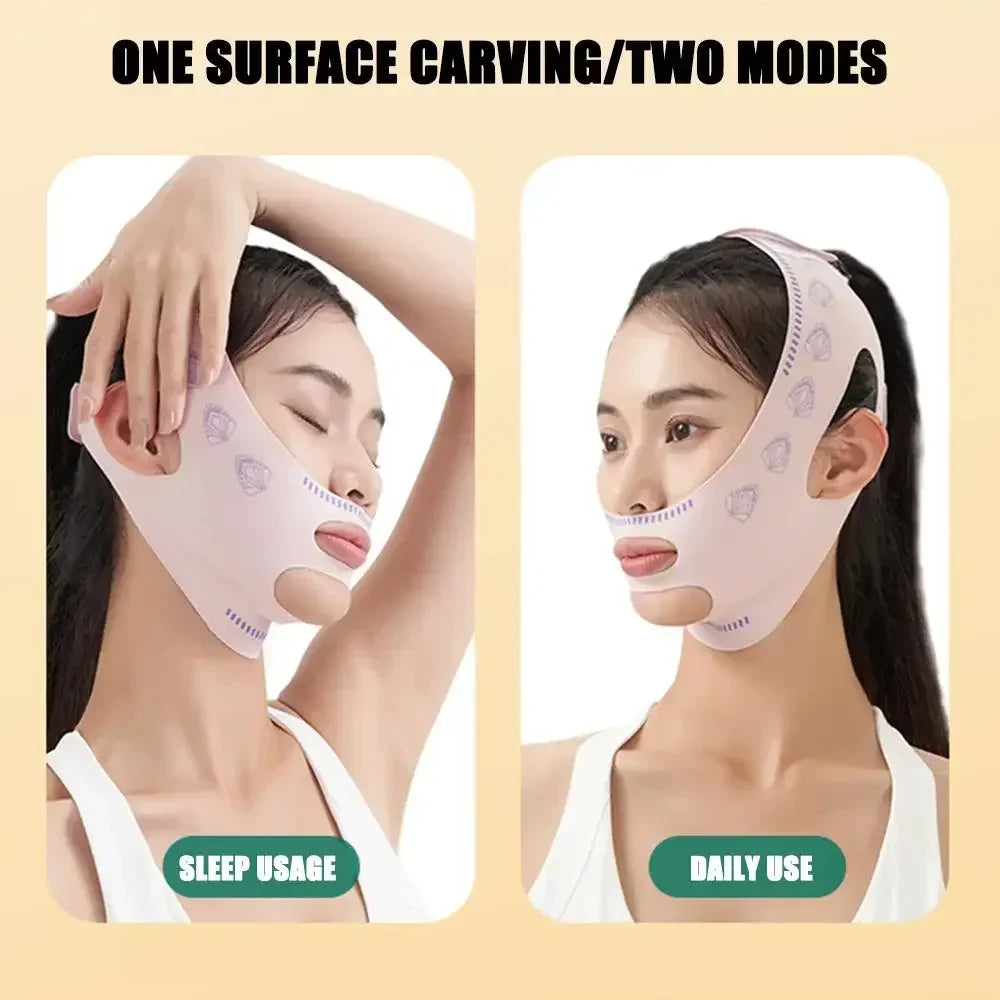 Reusable Adjustable Elastic Night Facial Wrap Breathable Comfort Face Care Band Household Auxiliary Beauty Accessory For Sleeping