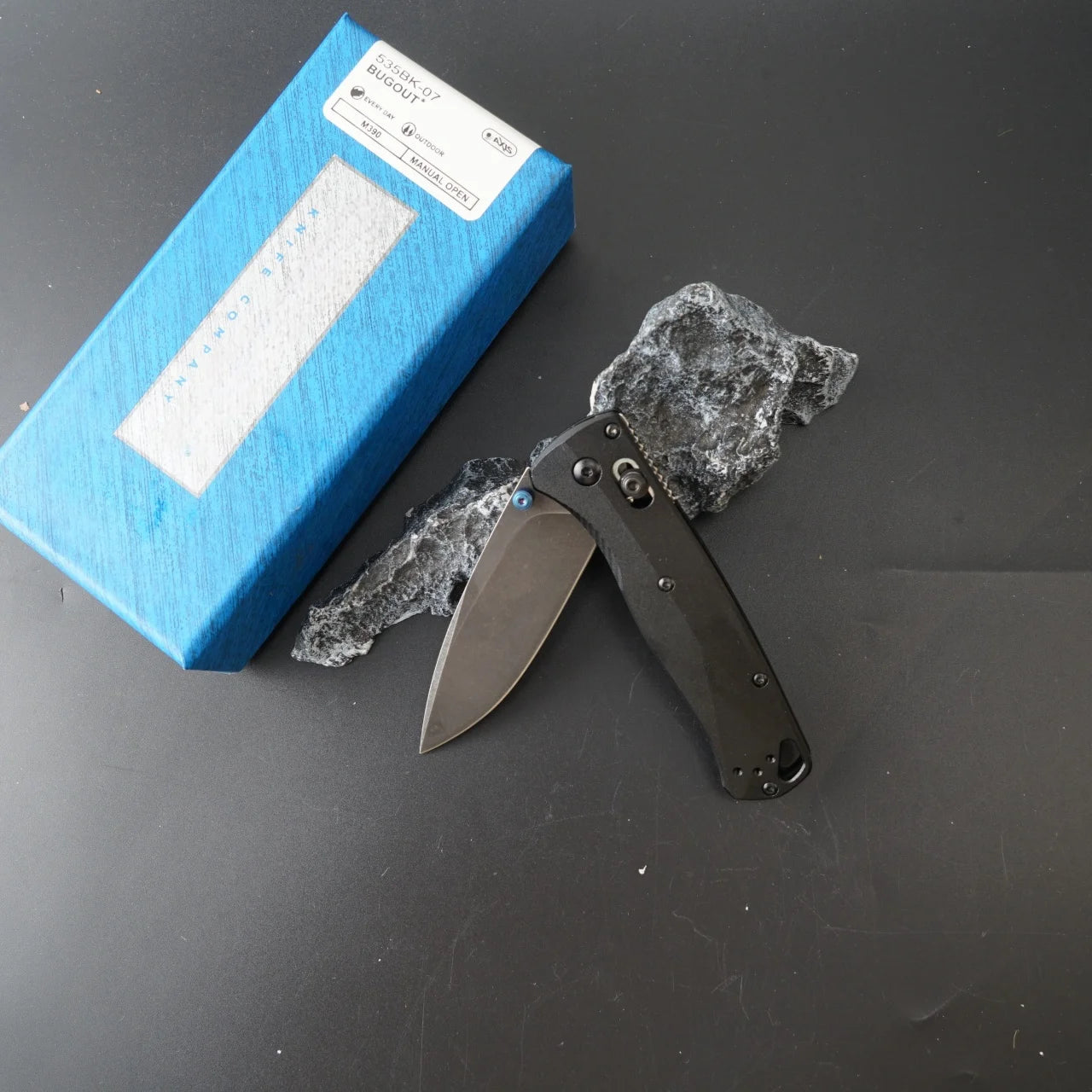 M390 Black steel + aircraft-grade aluminum handle, tactical EDC folding knife, durable and hard-wearing knife for outdoor use, g