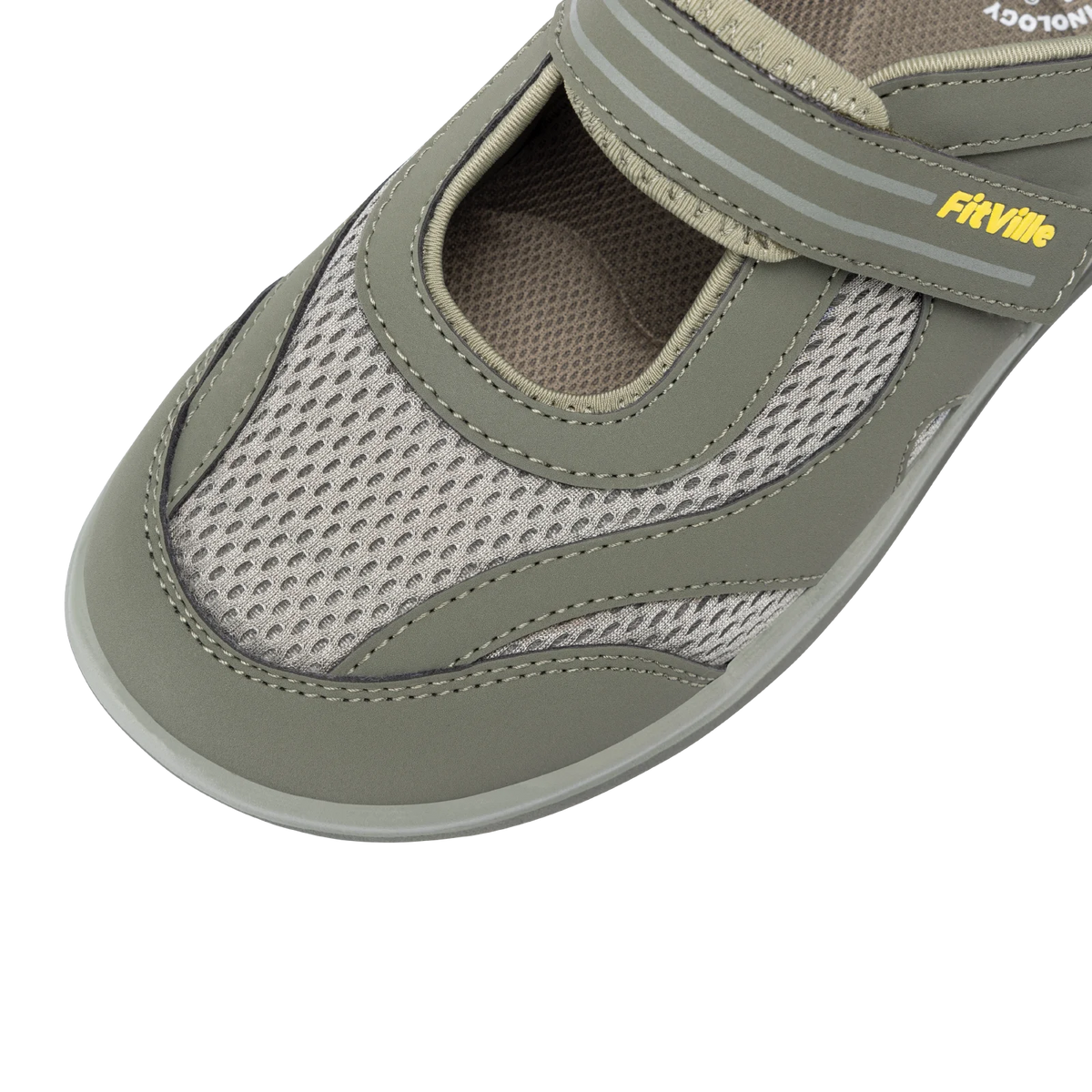 Fitville Women's Sandals Mary Jane Casual Shoes Widened Toe For Swollen Feet Lightweight Breathable Outdoor Elderly Shoes Sandal