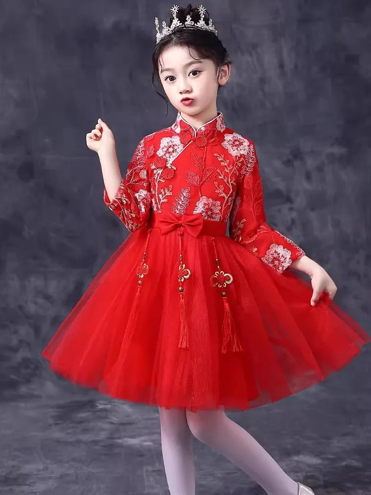 Kids Dresses for Girls Clothes Chinese New Year Dress Baby Princess Hanfu Party Cosplay Performance Costumes Children Clothing