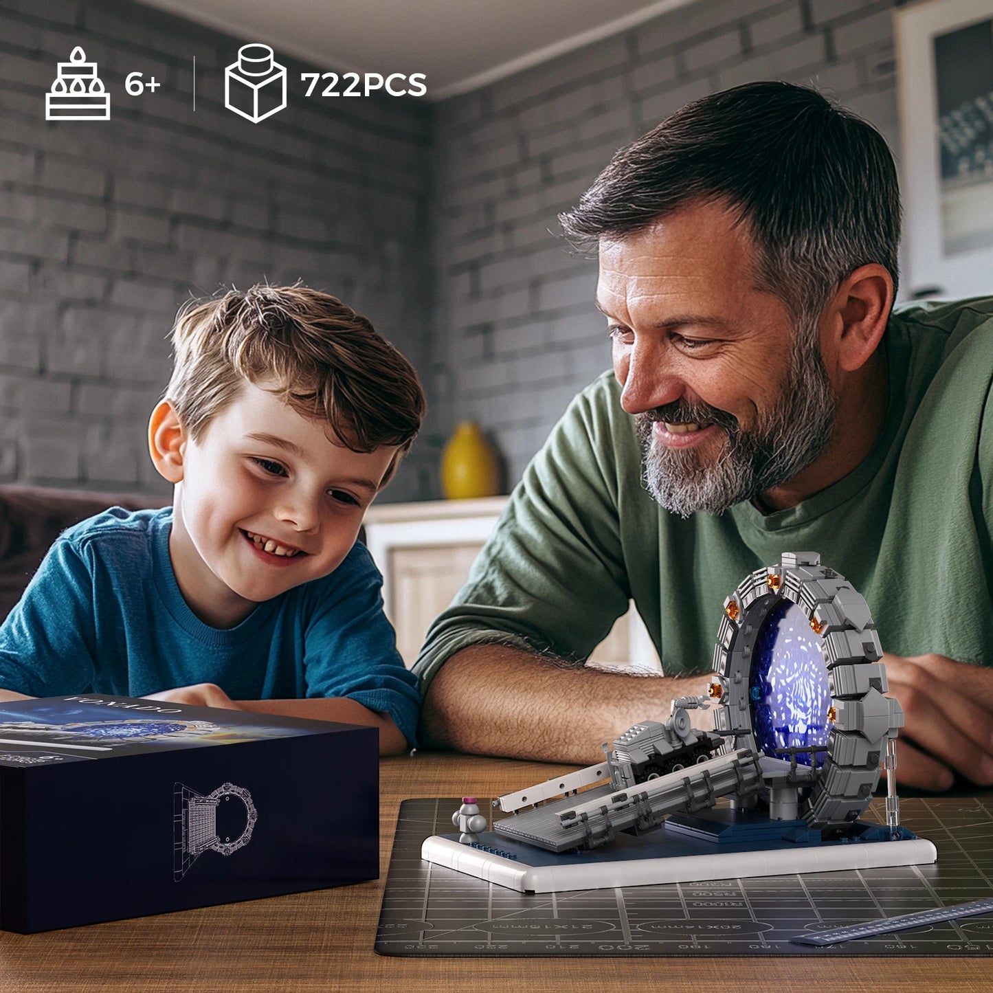Stargateal Building Block Kit, Movie Space Travel Scenes Mobile Chariots Bricks Toys Children Gifts (722PCS)