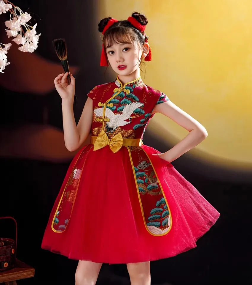 Kids Dresses for Girls Clothes Chinese New Year Dress Baby Princess Hanfu Party Cosplay Performance Costumes Children Clothing