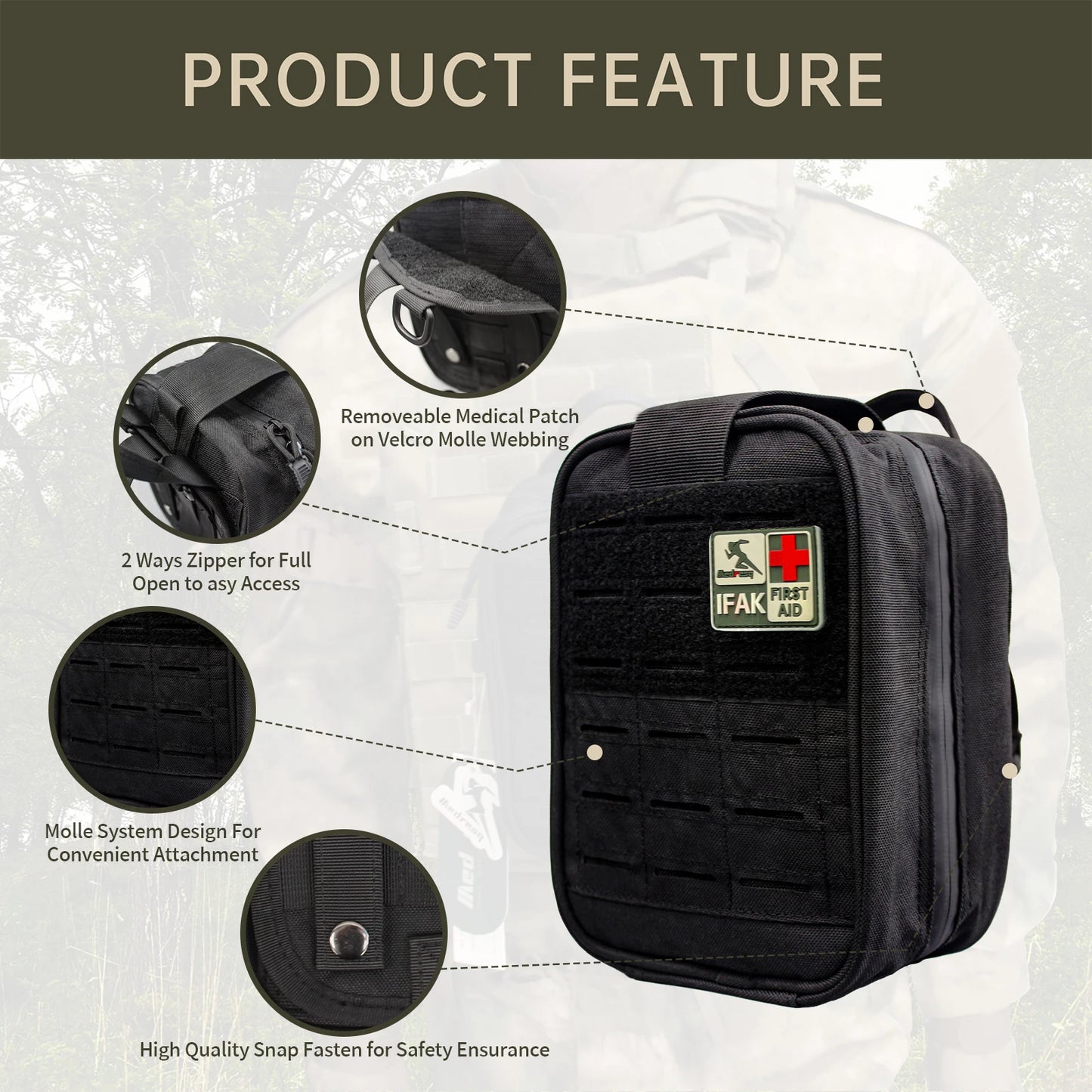 Medresq IFAK First Aid Kit – Emergency Bleeding Control & Survival Gear for Car, Home, Travel, Camping, Hiking & Outdoor