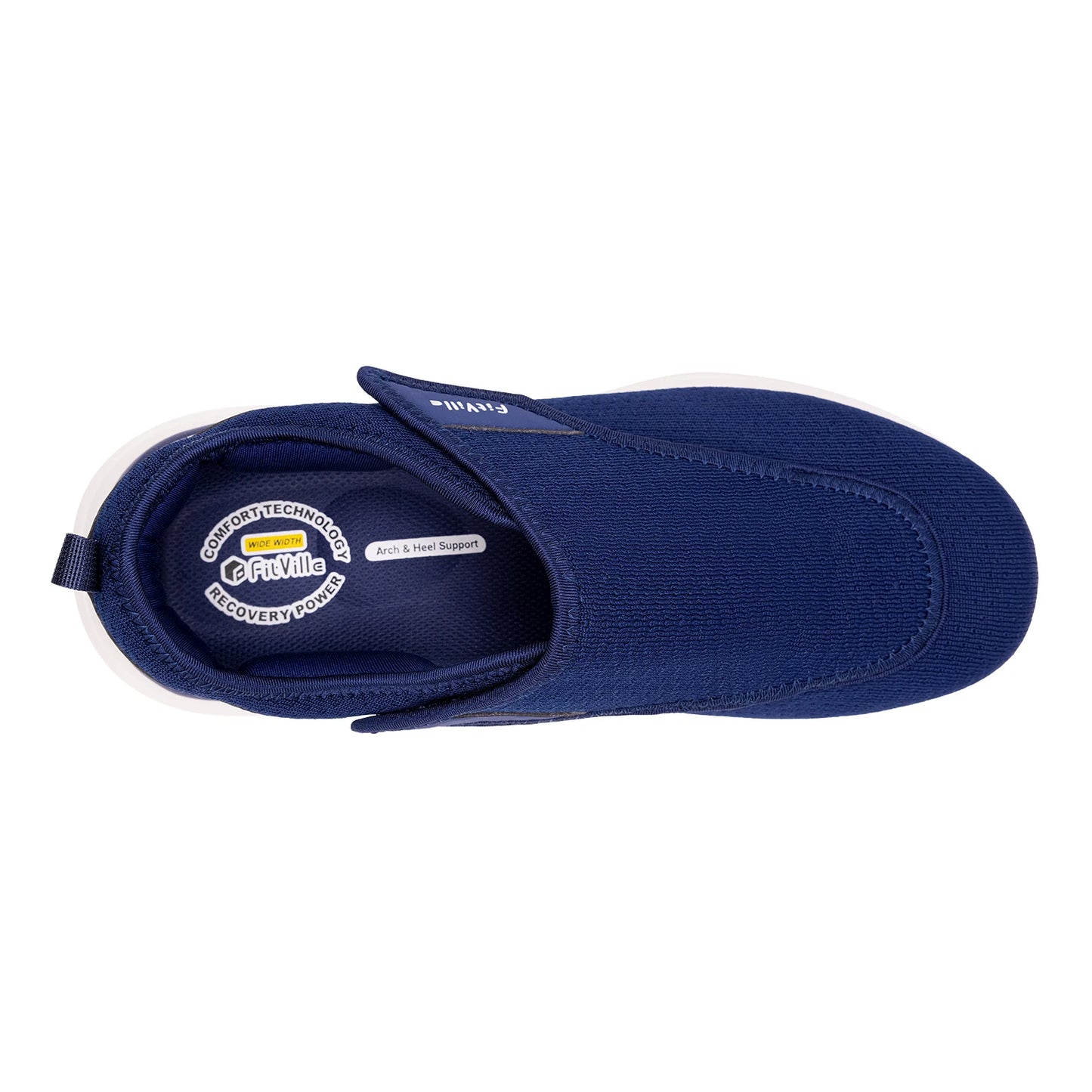 FitVille Extra Wide Men's Diabetic Shoes for Elder Orthopedics Feet Swollen Adjustable Walking Shoe Elderly Foot Pain Relief