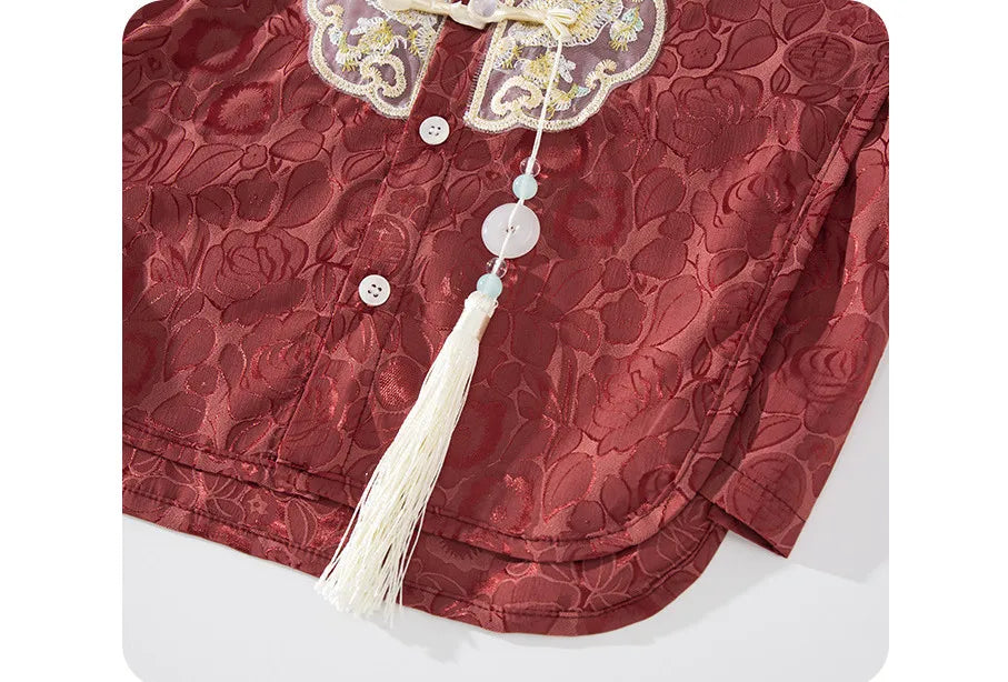 Fashion Baby Tang Costume Tops Pants Two-piece Set Boy Outfit Casual Children's Sets Summer Tweens Boys Hanfu Suit Kids Clothing