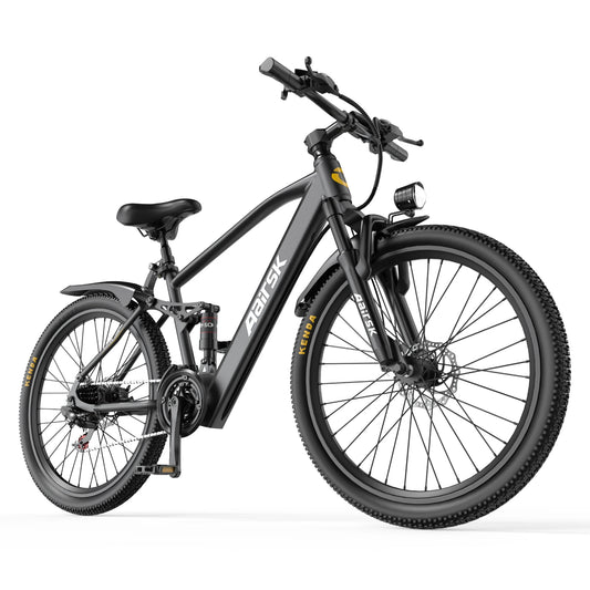 Electric Bike for Adults 1500W Peak Motor 34MPH Fast Speed 48V 15Ah Battery 26" Fat Tire Mountain Ebike 390lbs Max Load Aluminum