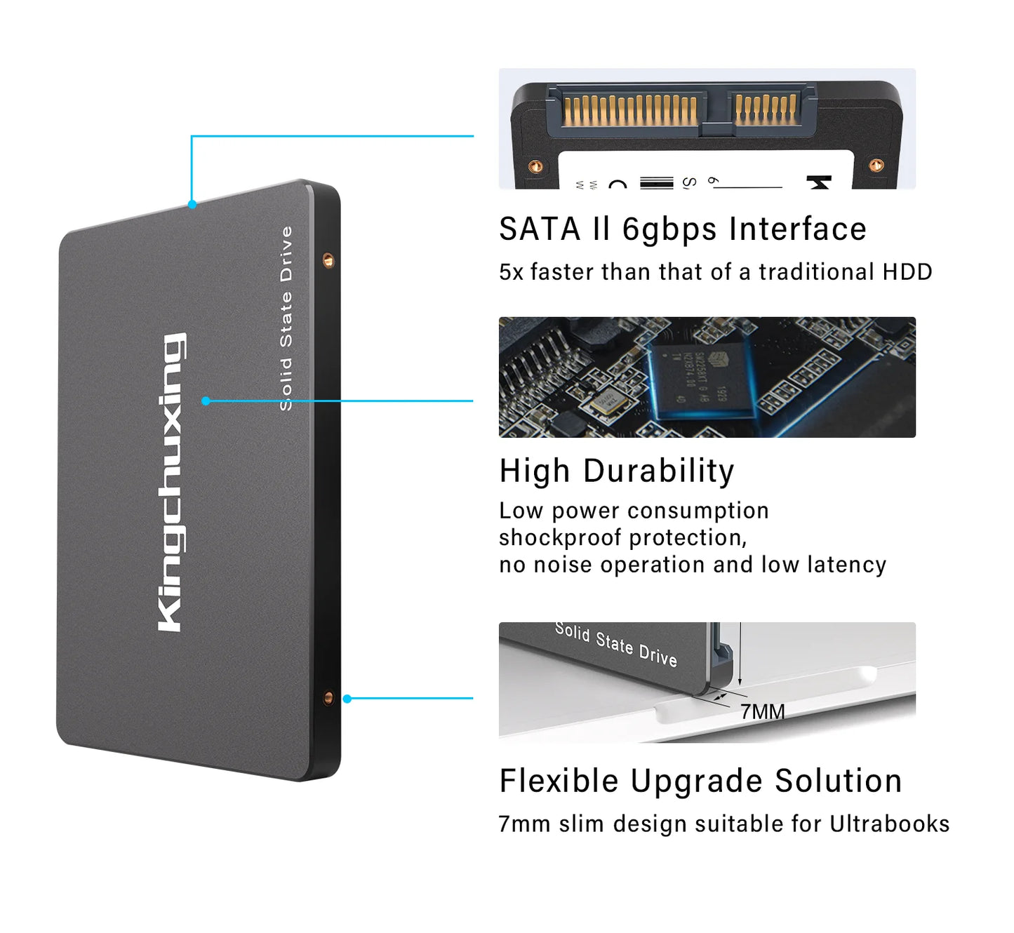 Promo Kingchuxing Ssd Sata 128gb Hard Drives Ssd 120gb 240gb Notebook 2.5 Ssd Drive For Desktop Laptop