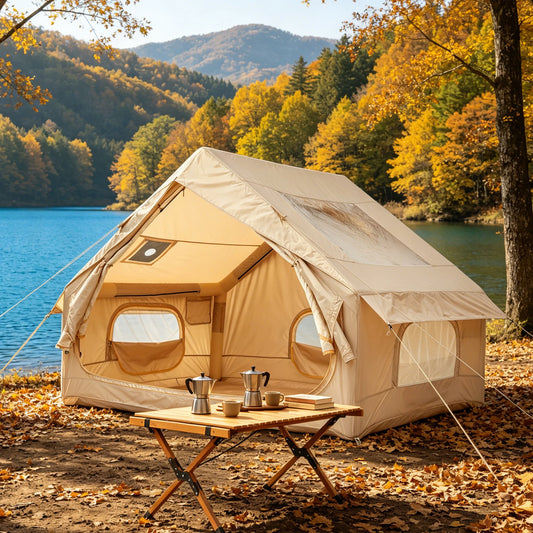 Spacious & Waterproof Inflatable Camping Tent – Family Outdoor Shelter for 6 – Quick Setup, Durable Oxford Fabric, Portable for Hiking & Camping – Size: 6 Square