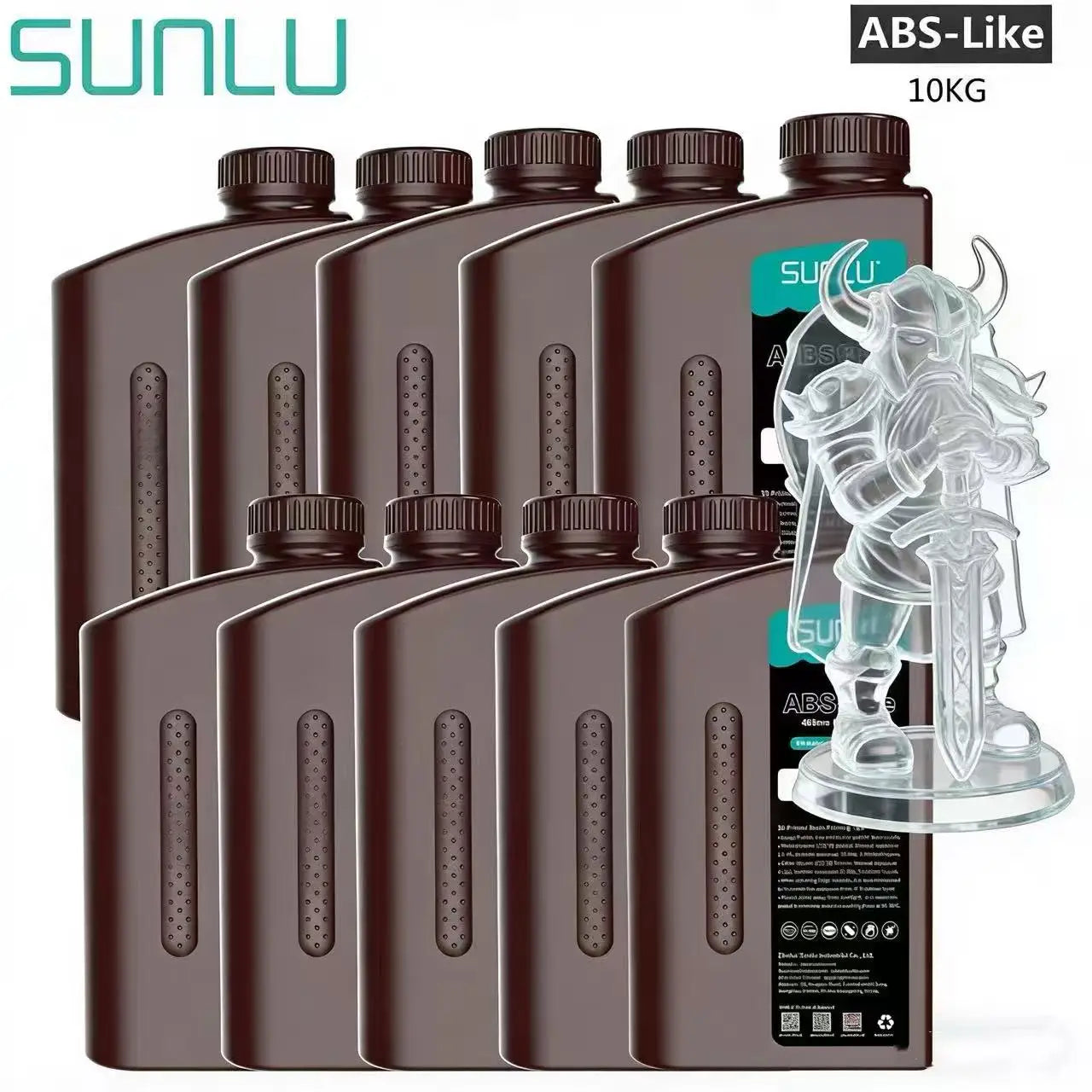 SUNLU UV ABS Like Resin 405nm 10KG Low Odor And Low Shrinkage For LCD 3D Printer Printing Material 3D Printing Fast  Shipping