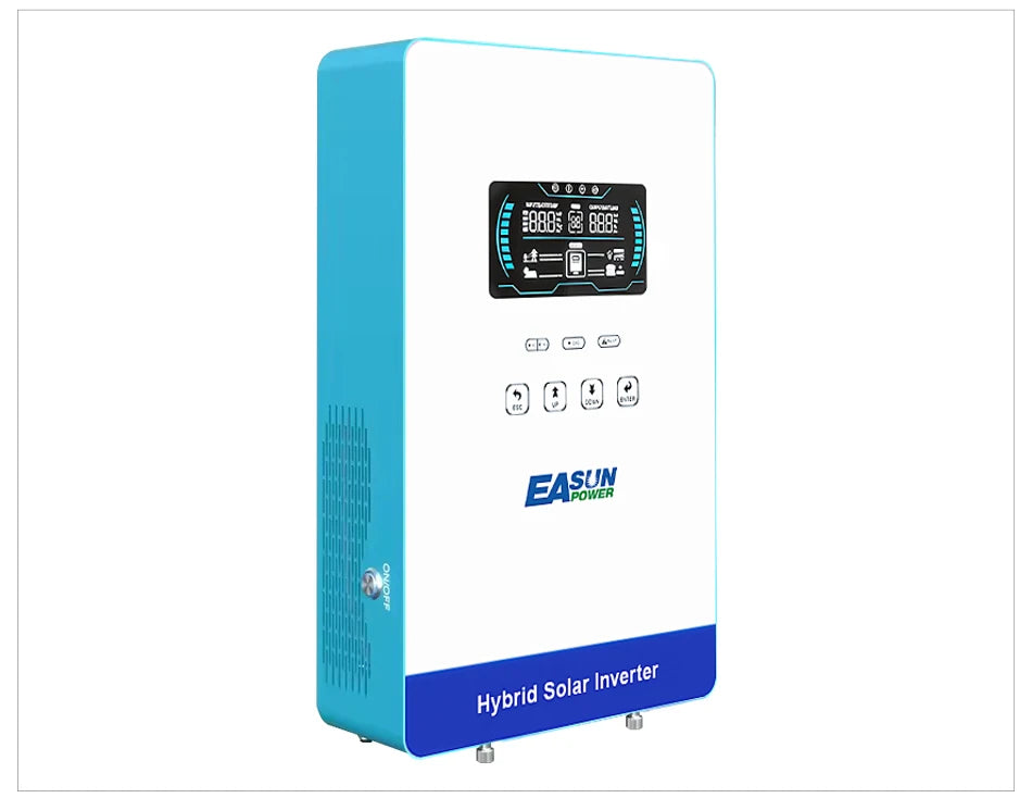 EASUN POWER hybrid Soalr Inverter 4KW MPPT 140A 350VDC PV Input 110VAC 24VDC 4000W Pure Sine Wave 6.25 Inch LCD Display Household for US